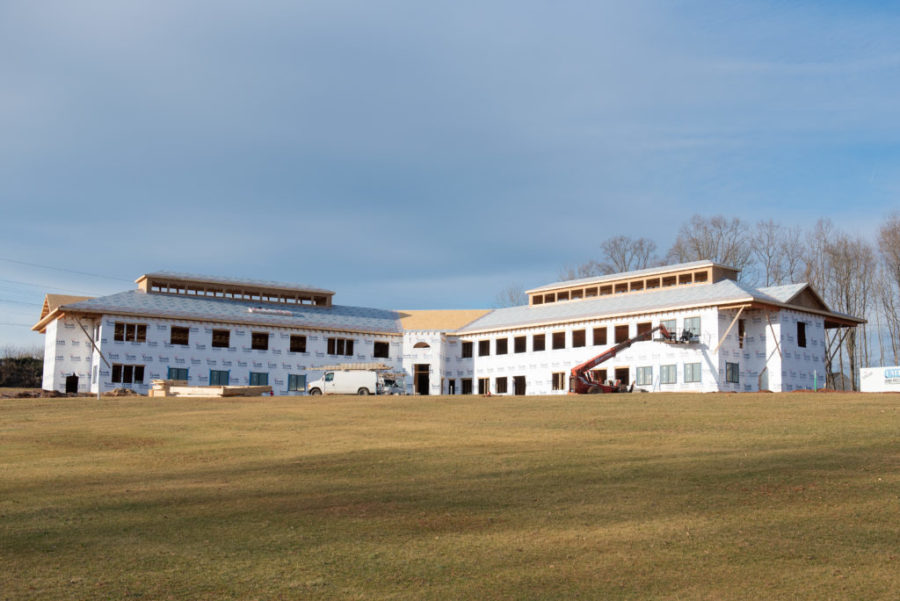 photograph of building under construction