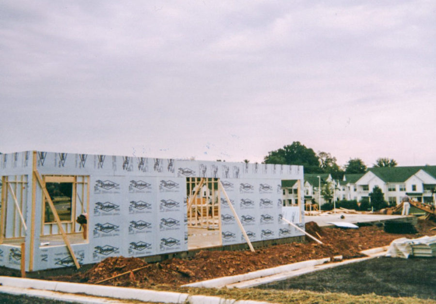 photograph of construction of Southridge Parkway building