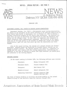 scan of typewritten newsletter