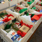 photograph of gift boxes stocked with local items