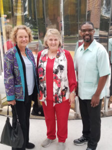 photograph of Michaela Farber, Jan Fitts, and Darrin Wright