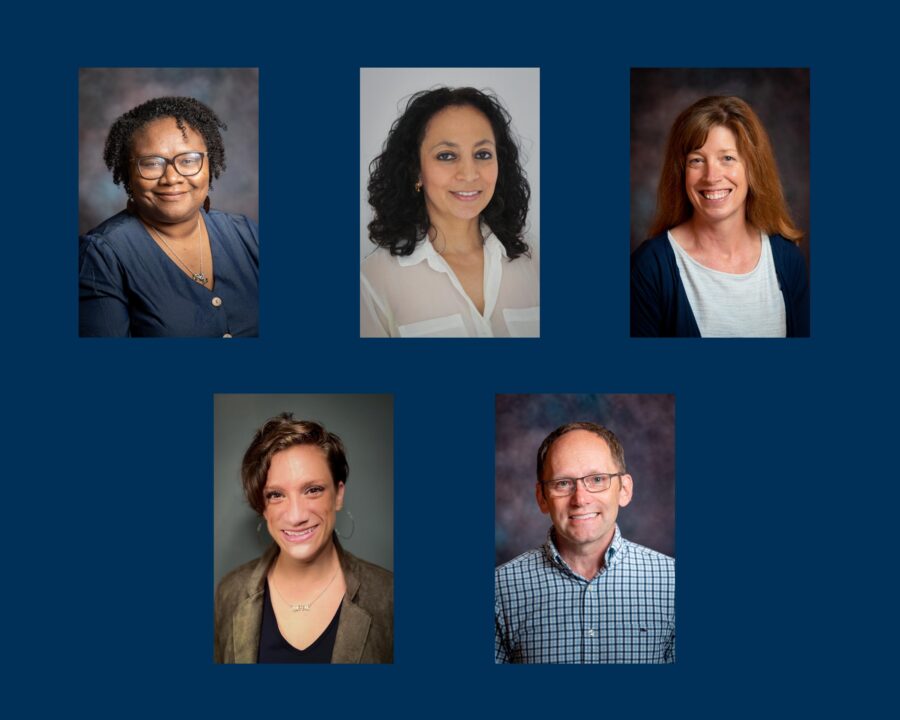 ASWB 2022 Nominating Committee photos: Kenya Anderson (TN), Sonia Bilkhu (BC), Vikki Erickson (NV), Erin Michel (OH), Stephan Viehweg (IN)