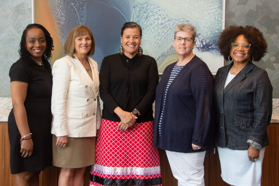 Group photo of five women